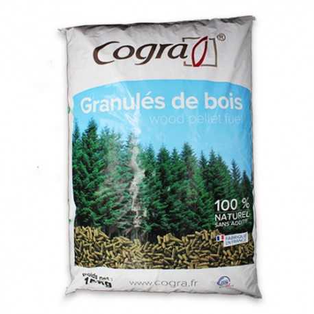 Palette de 70 Sacs COGRA de 15 kg soit 1.050 Tonne de Granulés de Bois DIN + Enlèvement FR30 — vue 2