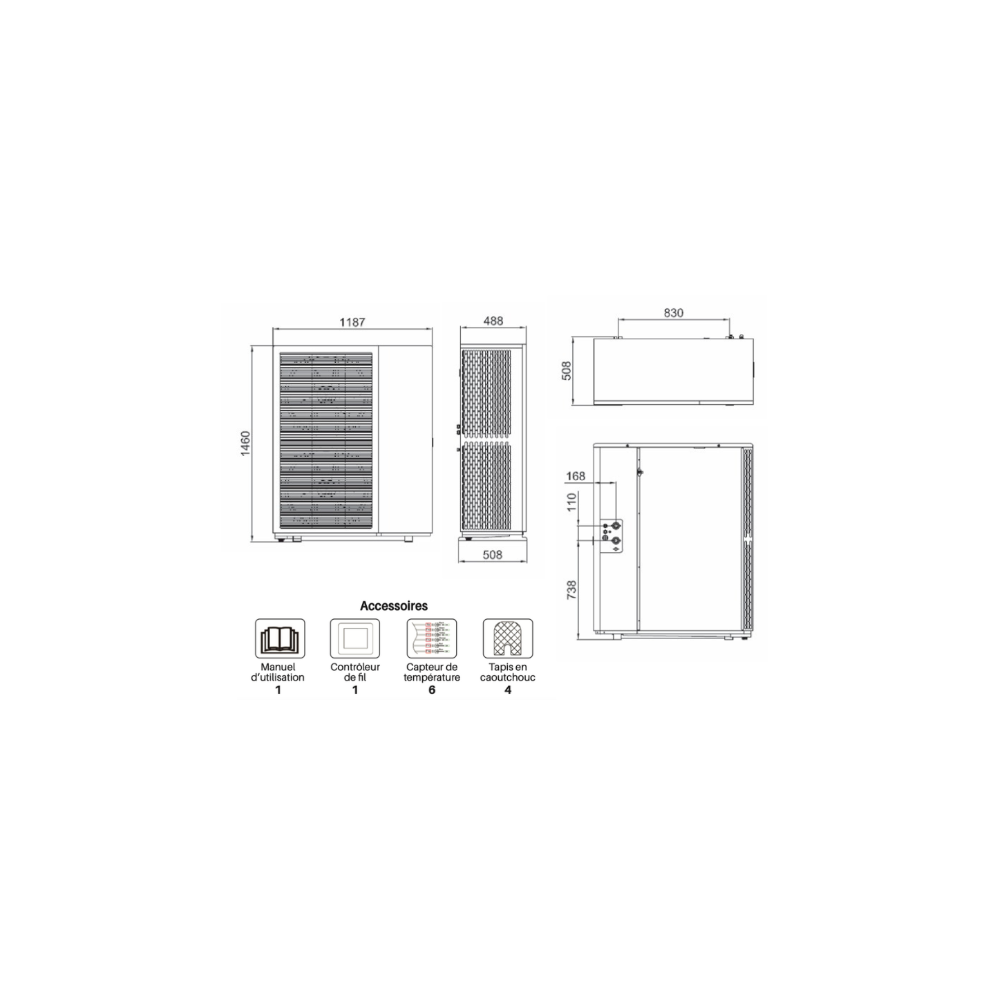 Pompe à Chaleur Air/Eau Triphasé 18 kW Monobloc - Connectée avec Appoints Électriques et Gaz R290 — vue 5